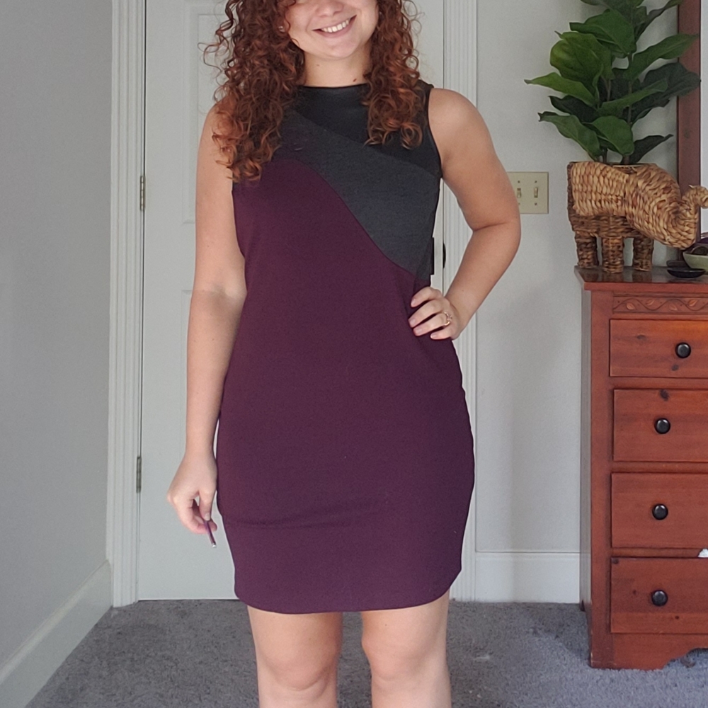 MOSSIMO Faux Leather Sheath Dress